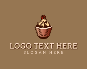 Cupcake Dessert Pastry Logo