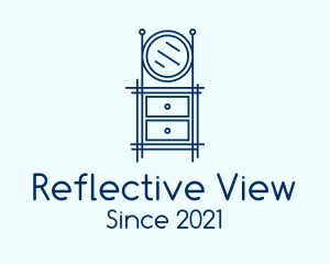 Mirror - Mirror Dresser Outline logo design