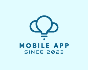 App - Digital Light Bulb Cloud logo design