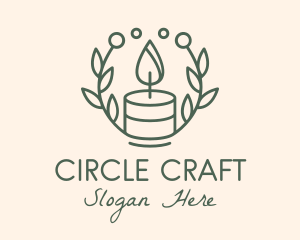 Botanical Flame Candle  logo design