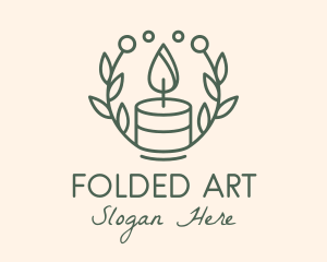 Botanical Flame Candle  logo design