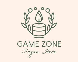 Botanical Flame Candle  logo design