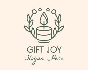 Botanical Flame Candle  logo design