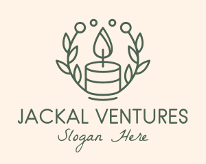 Botanical Flame Candle  logo design