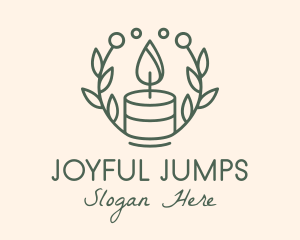 Botanical Flame Candle  logo design