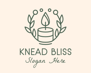 Botanical Flame Candle  logo design