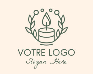 Botanical - Botanical Flame Candle logo design