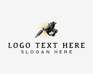 Vintage - Vintage Tattoo Machine logo design