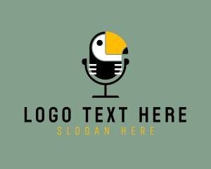 Mic - Toucan Bird Podcast logo design