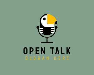 Toucan Bird Podcast logo design