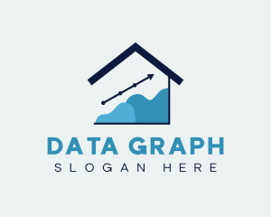 House Arrow Graph logo design