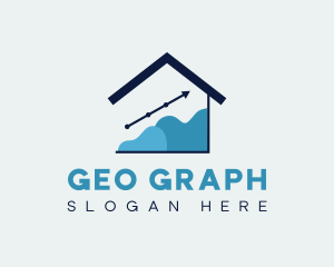 House Arrow Graph logo design