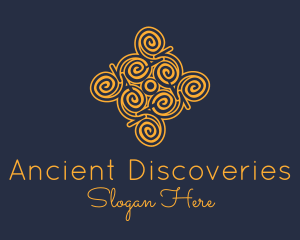 Golden Curvy Pattern logo design