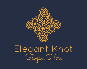 Golden Curvy Pattern logo design