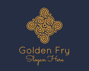 Golden Curvy Pattern logo design