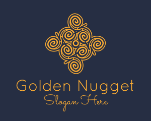 Golden Curvy Pattern logo design