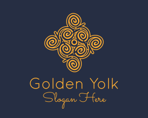 Golden Curvy Pattern logo design