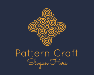 Golden Curvy Pattern logo design