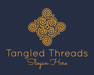 Golden Curvy Pattern logo design