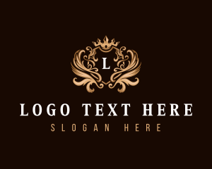 High End - Royal Crown Shield logo design