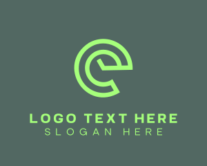 Internet Digital Letter E  Logo