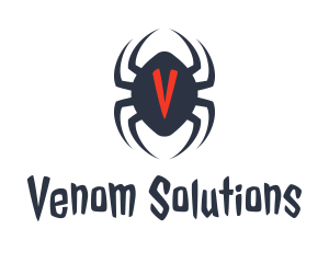 Venom - Creepy Spider Arachnid logo design
