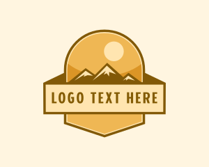 Travel - Mountain Trekking Adventure logo design