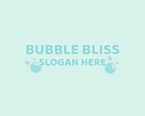 Laundry Washer Bubbles logo design