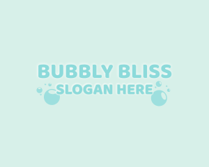 Laundry Washer Bubbles logo design