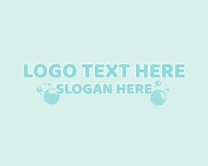 Text - Laundry Washer Bubbles logo design