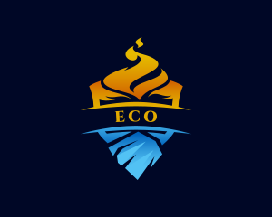 Fuel - Burning Fire Ice Ventilation logo design