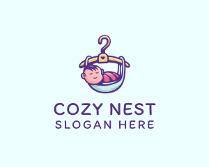 Crib - Baby Hammock Crib logo design