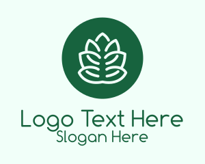 Circle Green Plant  Logo