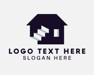 Leasing - House Property Staircase logo design