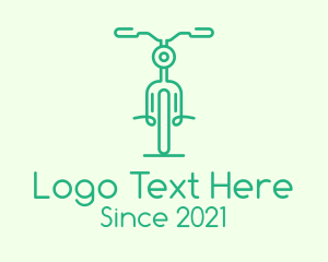 Utility-bike - Green Bicycle Outline logo design