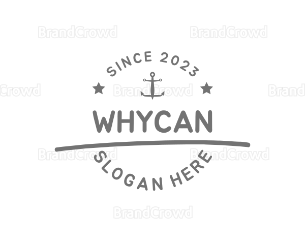 Nautical Anchor Sailor Logo