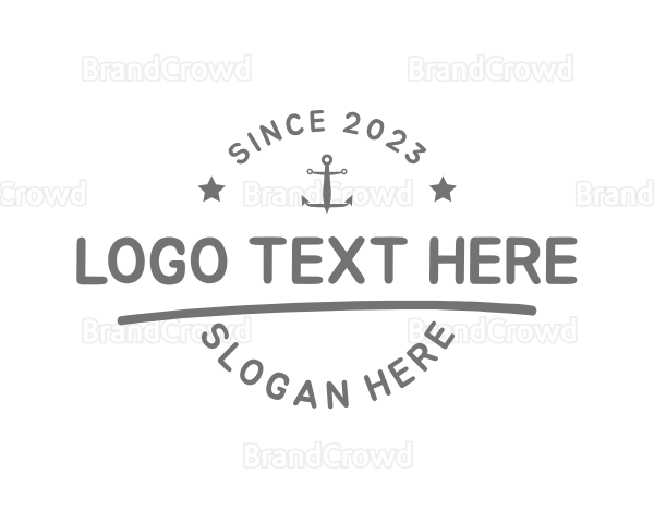 Nautical Anchor Sailor Logo