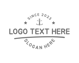 Steering Wheel - Nautical Anchor Sailor logo design