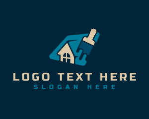 Construction - Roof Painting Construction logo design