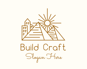 City Building Pyramid logo design