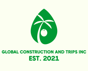 Palm Tree - Green Coconut Juice logo design
