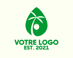 Dew - Green Coconut Juice logo design