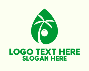 Green Coconut Juice  Logo