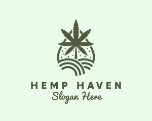 Marijuana Plant Farm Extract logo design