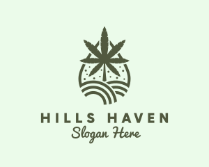 Marijuana Plant Farm Extract logo design