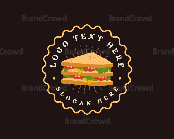 Vegetable Sandwich Snack Logo