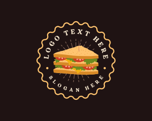 Sesame Bun - Vegetable Sandwich Snack logo design