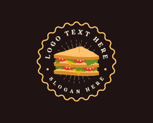 Vegetable Sandwich Snack Logo