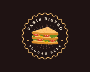 Vegetable Sandwich Snack logo design