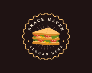 Vegetable Sandwich Snack logo design